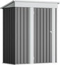 Devoko Outdoor Storage Shed 5 x 3 FT Lockable Metal Garden Shed Steel Anti-Corrosion Storage House with Single Lockable Door for Backyard Outdoor Patio (Gray)