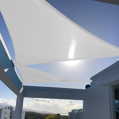 SUNNY GUARD Custom Size 13'x13'x18.4' Silver Grey Sun Shade Sail Right Triangle UV Block Shade for Backyard Yard Patio Deck Garden(Customized)
