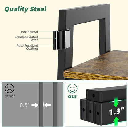 Simple Trending Tall Plant Stand Indoor with Grow Lights, 4 Tier Metal Plant Shelf for Multiple Flower Planter, Heavy Duty Ladder Plant Display Holder for Home Patio, Black