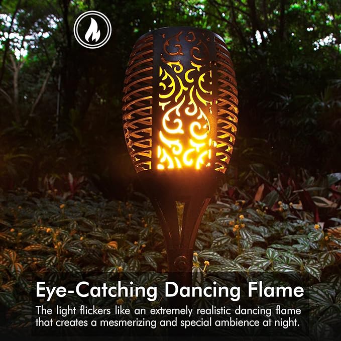 Torch Lights, 43 Inch Solar Plastic with 3 Flame Effects