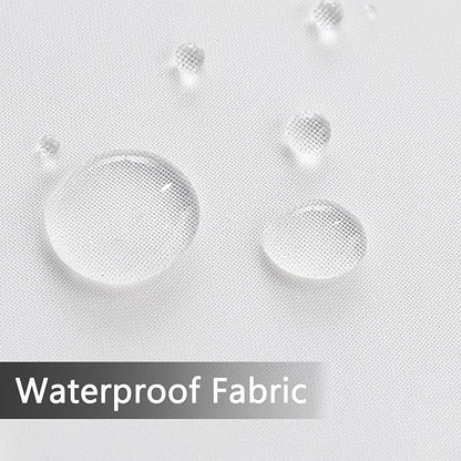 SpaceDresser Waterproof Outdoor Sheer Curtains for Patio - 2 Panels Rod Pocket Indoor Voile Sheer Curtain for Living Room,52W x 96L inch, White