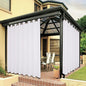 BONZER Outdoor Waterproof Curtains for Patio Extra Wide Grommet Light Filtering Outside Curtains for Gazebo, Porch, Pergola, Pavilion, 1 Panel, 150W x 108L inch, White