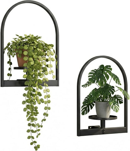 2 Pack Plant Stand Indoor Outdoor Hanging Planters for Indoor Plants Wall Plant Holder for Indoor Plants Plant Frames Wall Decor for Livingroom Bedroom Balcony Patio