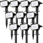 nipify 10 Pack Solar Lights Outdoor Waterproof, 3 Modes Motion Sensor Spot Lights,Solar Powered Spotlights 2-in-1 Auto On/Off Landscape Lighting for Outside Yard Wall Garden, Cool White