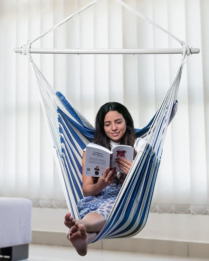 ADVOKAIR Hammock Chair Large 70.9"x47.2", 32% Bigger XXL Hanging Swing Chair with 500lbs Capacity, Heavy Duty Steel Spreader Bar, Extra Roomy Comfort for Adult Indoor Outdoor Bedroom Patio