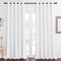 NICETOWN Extra Long Room Darkening Curtain 102 inches Long, Grommet Patio Door Curtain Thermal Drape Sound Reducing for Living Room/Bedroom (White, W66 x L102, 1 Panel)