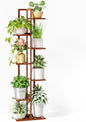 ROSSNY 55 Inch Tall Plant Stand Indoor, 7 Tier 8 Potted Bamboo Plant Stands for Indoor Plants, Corner Plant Stand, Tiered Plant Stands, Plant Shelf For Indoor, Planter Holder for Multiple Plants Indoor, Brown