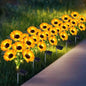 Solar Sunflower Lights Outdoor Flower Lights,6 Pack 36 Sunflower Waterproof Lights for Outside Party Gardening Gifts Mother's Day for Patio Yard Pathway Party Housewarming Gift