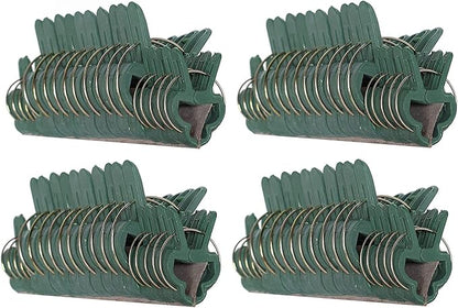 Plant Clips 80 Piece Green Gentle Gardening Plant & Flower Lever Loop Gripper Clips, Tool for Supporting or Straightening Plant Stems, Stalks, and Vines, Garden Clips, by RamPro