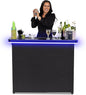 GoBar PRO Commercial Grade Portable Bar Table - Mobile Bartender Station for Events - Includes Black Skirt and Carry Case - Standard or LED, Pack 1
