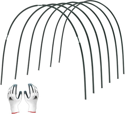 Gardzen Garden Hoops for Raised Beds Greenhouse Hoops, DIY Kit for Row Cover Garden Netting, All Season Plant Protection, 48 Pcs