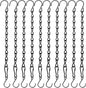 YINGFENG 10 Pack 9.5 Inch Black Hanging Chains, Garden Plant Hangers for Hanging Bird Feeders, Billboards, Chalkboards, Basket, Planters, Lanterns, Wind Chimes and Decorative Ornaments Etc.