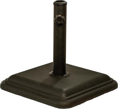 US Weight 26 Pound Umbrella Base - Cast Stone Outdoor Umbrella Stand - for Use with Umbrella Poles 1.3" to 1.8" - Designed to be Used with Patio Table - Bronze