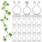 100Pcs Clear Plant Clips for Climbing Plants Indoor - White & Flexible Climbing Plant Wall Clips for Vines - Universal Size Vine Clip Set with Self-Adhesive Mount, Easy Installation and Strong Grip