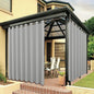 BONZER Outdoor Waterproof Curtains for Patio Wide Grommet Light Filtering Outside Curtains for Gazebo, Porch, Pergola, Pavilion, 1 Panel, 110W x 108L inch, Silver