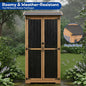 Storage Cabinet Outdoor Garage Cabinets with 3 Adjustable Shelves