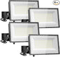 110W Flood Lights Outdoor, LED Work Light with Plug, Daylight White 6500K LED Flood Light, IP66 Waterproof Exterior Security Lights for Yard Garage Stadium 4 Pack