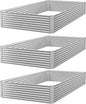 FRIZIONE 3pcs 4x2ft Galvanized Raised Garden Bed Outdoor,Above Ground Garden Bed for Vegetable,Metal Raised Beds for Flower,Steel Raised Beds for Gardening