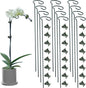 12 Pack Plant Support Stakes with 24 Pcs Plant Clips, Garden Single Stem Support Stake, Plant Cage Support Ring for Indoor Outdoor Flowers Rose Amaryllis Tomatoes Peony Lily Orchid (24 Inch)