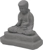 EMSCO Group Meditating Buddha Statue – Natural Granite Appearance – Made of Resin – Lightweight – 24” Height