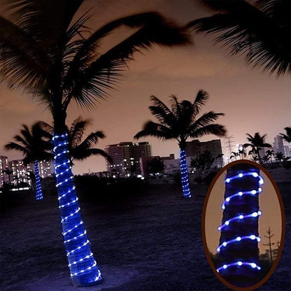 50ft 360 LED Rope Lights Outdoor, Connectable and Flexible Tube Lights with 8 Modes, Waterproof Indoor Outdoor LED Rope Lighting for Deck, Garden, Pool, Fences,Patio, Indoor Outdoor Decorations (Blue)
