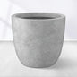Kante 14 Inch Dia Round Concrete Planter, Indoor Outdoor Large Plant Pot with Drainage Hole and Rubber Plug for Home Patio Garden, Gray Concrete