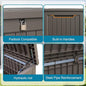Grey Resin Deck Box, 280 Gallon Lockable Outdoor Storage