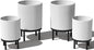 Veradek Demi Series Round Planter w/Stand for Porch/Patio | Durable Plastic-Stone Composite & Wooden Stand | Modern Décor for Tall Plants, Flowers