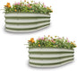 Gardmax 2 Pack Galvanized Raised Garden Bed, Lightweight Planter Boxes Outdoor with Easy Assembly, Large Garden Bed for Vegetables, Fruits, Flower