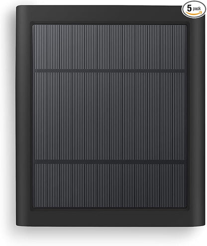 1 Pack 4W Solar Charger for Ring Spotlight & Stick Up Outdoor Cam, Black, High Efficiency, 10FT/3M Long Cable with USB-C to Ring Barrel Plug