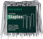 FEED GARDEN 4 Inch 50 Pack Galvanized Landscape Staples 11 Gauge Anti-Rust Garden Stakes Landscaping Fabric SOD Pins Yard Stakes for Weed Barrier Fabric
