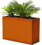 Corten Steel Metallic Heavy Planter 36" x 15" x 24" for Outdoor Plants Metal Outdoor Planter Spliced Flower Box with Partitions for Outside,Indoor,Garden (Corten, 36 * 15 * 24)