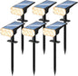 DINGLILIGHTING Waterproof Solar Lights Outdoor: IP65 Led Spot Light Decorations for Garden - 3 Lighting Modes Solar Powered for Yard - Dust to Dawn Uplighting Landscape Pathway Drive Patios 6PC Warm