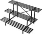 Zhongma 3 Tier Sturdy Metal Plant Stand, L45.67 x W26 x H23.6 inch, Heavy Duty Plant Holder for Home Indoor and Outdoor, 660 LBS Capacity & Heavy Duty Construction