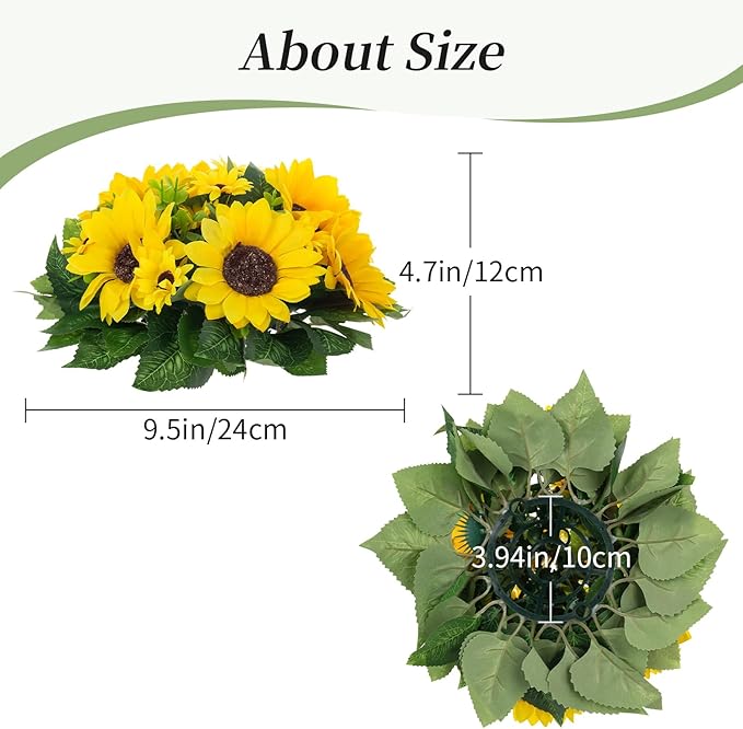 Artificial Flowers: Yellow Silk Sunflower Centerpieces, 6 Blooms