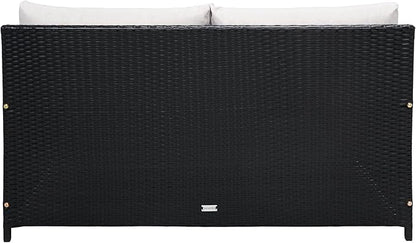 Safavieh Outdoor Collection PAT7500 Daybed, Black/Light Grey
