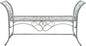 SAFAVIEH Outdoor Collection Adina Victorian Antique Dark Green Wrought Iron 51-inch Wide Garden Bench