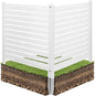 VEVOR 48" W x 48" H Vinyl Fence Panels, Air Conditioner Fence, Outdoor Privacy Screens for Trash Can, Pool Equipment Enclosure, Privacy Screen Kit Louvered Panels (2 Panels)