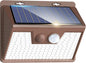 Peasur Solar Lights Outdoor Motion Sensor [1 Pack/140LED/Brown], Ultra-Bright 3 Mode Fence Security Light Waterproof, Solar Wall Lighting for Patio Yard Step House Outside
