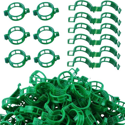 Plant Support Clips, 100 Pcs Tomato Clips, Plastic Trellis Clips, Grape Vine Tomato Vine Vegetables Plants Garden Support Clips to Grow Upright Makes Plants Healthier