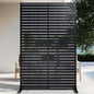 72" H Metal Outdoor Privacy Screen – Freestanding Rustproof Louvered Fence Panel for Patio, Garden, Balcony, AC Unit Cover, Trash Can, Modern Decorative Divider