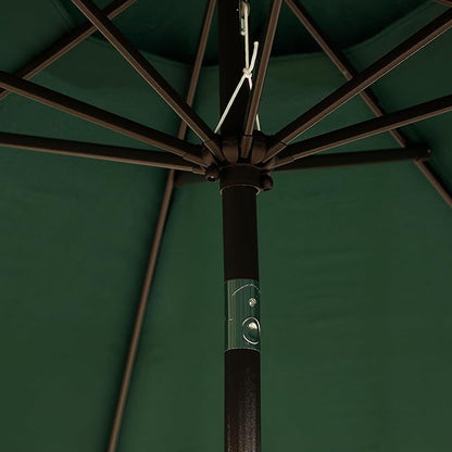 Blissun 9' Outdoor Patio Umbrella, Outdoor Table Umbrella, Yard Umbrella, Market Umbrella with 8 Sturdy Ribs, Push Button Tilt and Crank