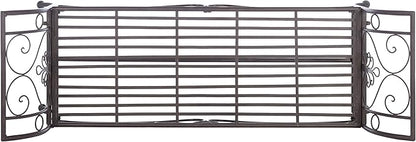 Safavieh PAT5016B Outdoor Collection Adina Rustic Brown Wrought Iron 51-inch Garden Bench