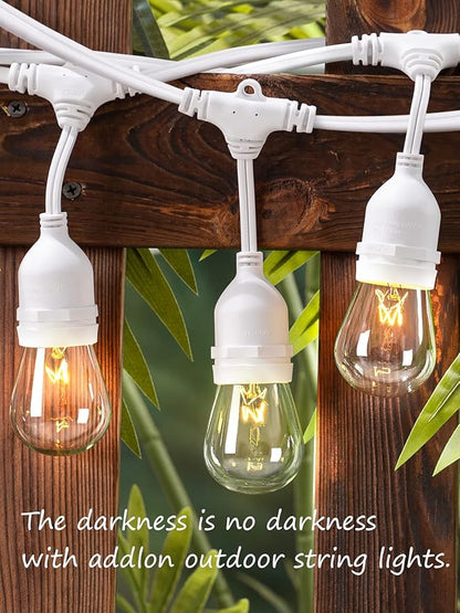 String Lights, 96 FT Outdoor Warm White Weatherproof