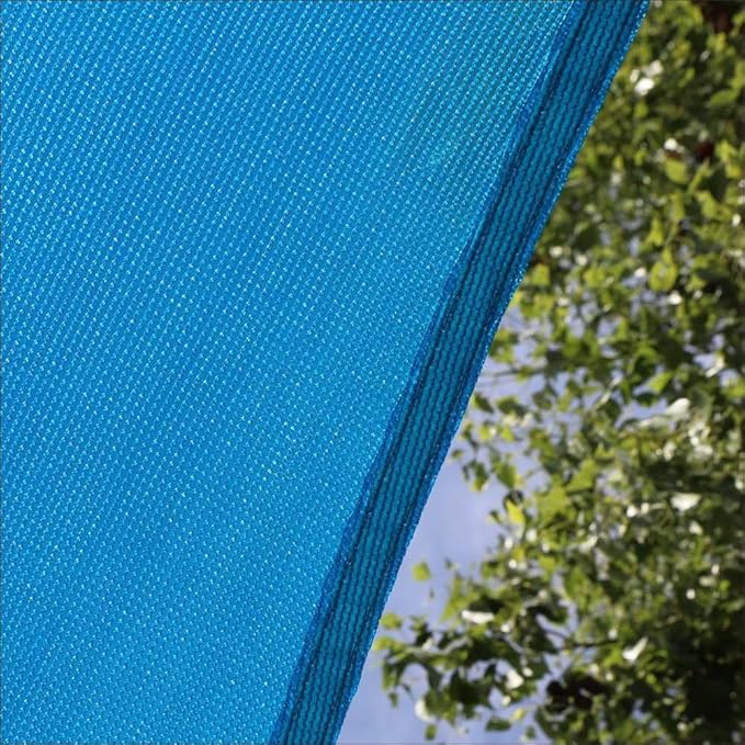 Amgo Custom Size 13' x 18' x 22.2' Blue Right Triangle Sun Shade Sail UPF50+ AGTAPRT12, Order to Make Canopy Awning, 95% UV Blockage, Water & Air Permeable, Commercial Standard (We Customize)