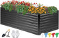 DTIG Galvanized Raised Garden Bed for Vegetables Flowers Herbs, Tall Metal Raised Garden Bed Kit with Garden Tools, Gloves, Plant Labels, Black 6×3×2FT