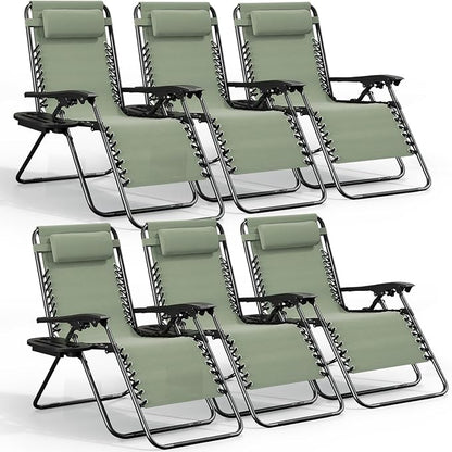Nestl Zero Gravity Chairs Set of 6 - Sage Green