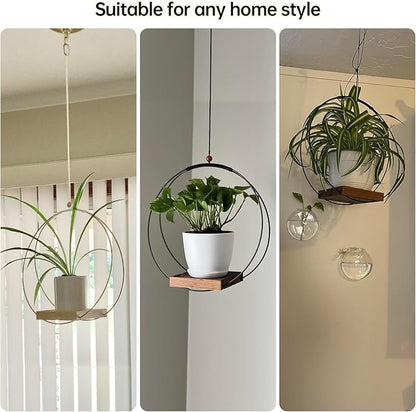 Hanging Planter for Indoor Plants - Outdoor Plant Hanger, Mid Century Metal Plant Hanger, Indoor Conner Ceiling, Gift for Mom, Plant Lovers, Housewarming