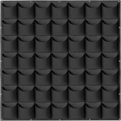 49 Pockets Hanging Planter Bags, Hanging Vertical Wall Mounted Plant Planting Grow Bags, Herb Garden Planter Outdoor Indoor Growing Bag, Gardening Vertical Greening Flower Container(1m×1m, Black)