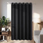 Joydeco Blackout Patio Sliding Door Curtains 96 Inches Long, Grommet Privacy Room Divider Curtains, Extra Wide Thermal Blackout Drapes for Bedroom Living Room (Black, 80Wx96L, 1 Panel)